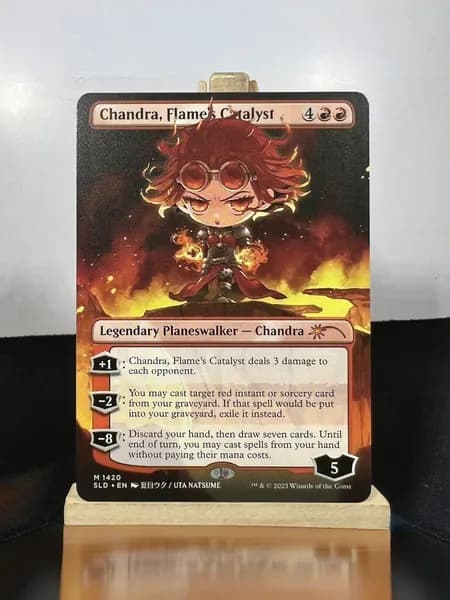 Набор карт Magic: The Gathering: Dark Ritual Beta, Chandra SDCC 2018, Chaos Warp Foil + 5 редких карт Коллекционные экземпляры с защитным чехлом