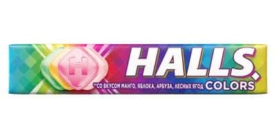 Леденцы Halls Colors,1уп 25г