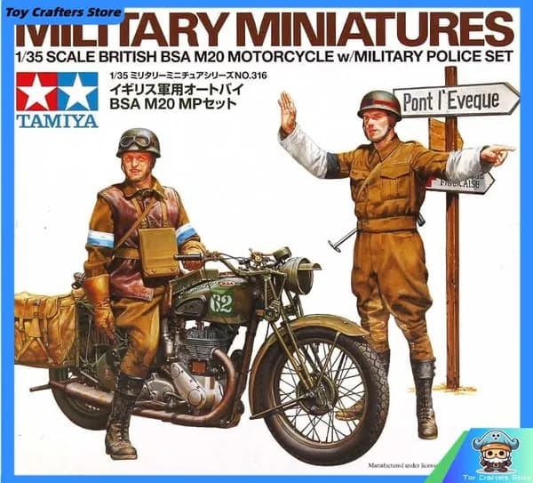 TAMIYA 35316 1/35 Британский мотоцикл BSA M20 MP (пластиковая модель)