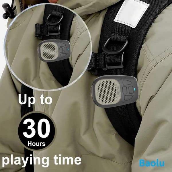 Портативная Bluetooth-колонка с зажимом и магнитом, водозащита IP56