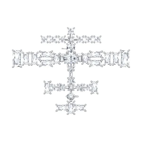Серебряная брошь DIAMANT-ONLINE с фианитом 925 пробы