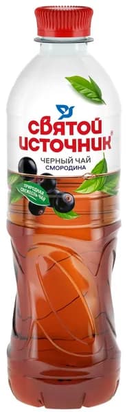 Холодный чай Святой Источник черный со вкусом смородины, 500мл