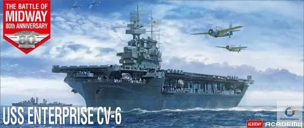 Academy Hobby 14409 1/700 USS Enterprise CV-6 Битва при Мидвее сборная модель корабля