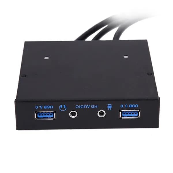 Панель передней панели для флоппи-дисковода с двумя разъёмами USB 3.0 и поддержкой HD-AUDIO