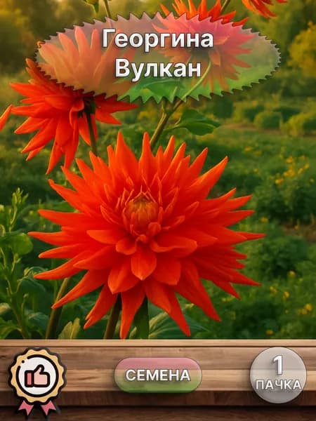 Георгина Вулкан, семена 10 шт