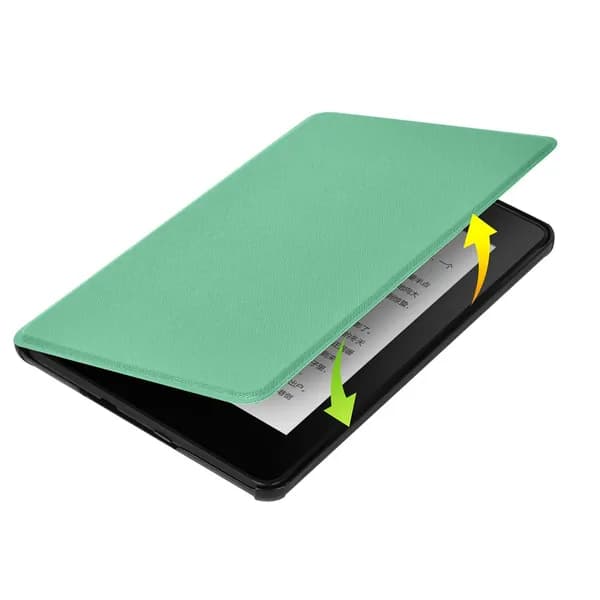 Чехол для Kindle Paperwhite 12 (2024) и Colorsoft Signature 7", мятно-зелёный, с авто-пробуждением/сном