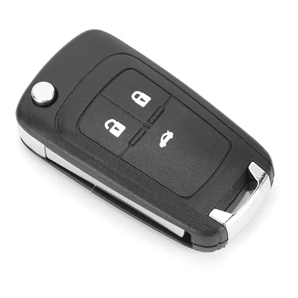 Чехол-корпус для ключа автомобиля Chevrolet с 3 кнопками, замена, черный, ABS