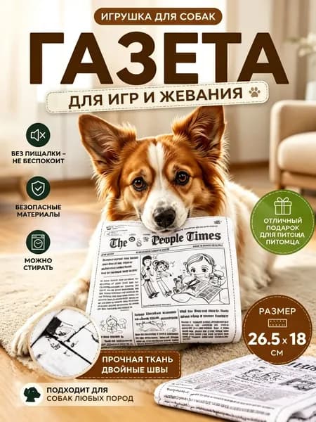 Газета-игрушка с шуршанием для собак 26,5*18 см