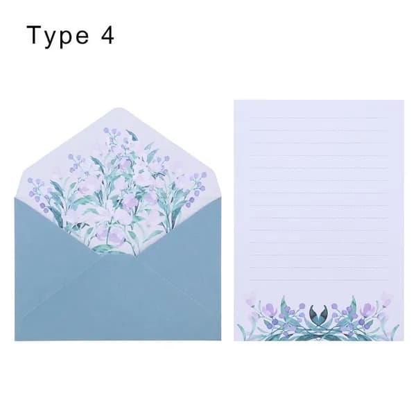 6PCS/Set Цветочный Узор Бумаги