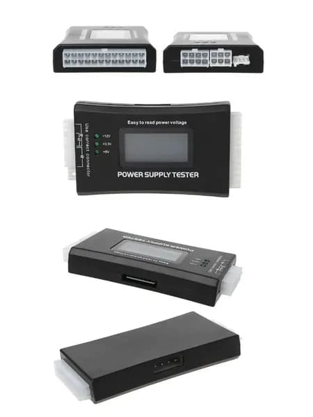 Тестер блоков питания компьютера Power Supply Tester ATX 20/24+4+6+8pin, цифровая индикация, Molex, вольт-ваттметр, для блока ПК, БП