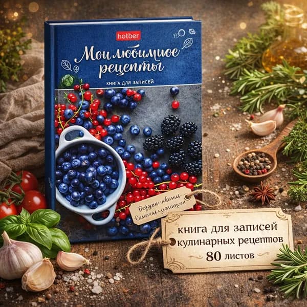 Книга для записей "Любимые рецепты" формат А5 80листов. Арт. 80КК5В_28060 (87999354)