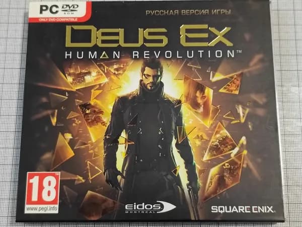 Диск с винтажной игрой для компьютера Игра Deus Ex: Human Revolution. Золотое издание (PC, Русская версия)