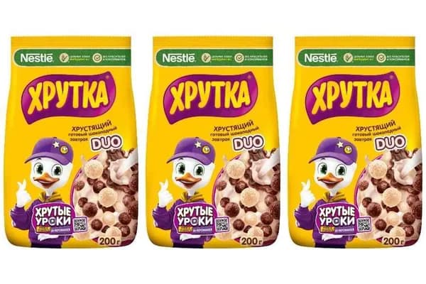 Хрутка Готовый завтрак ДУО (пакет) 200 г, 3 уп