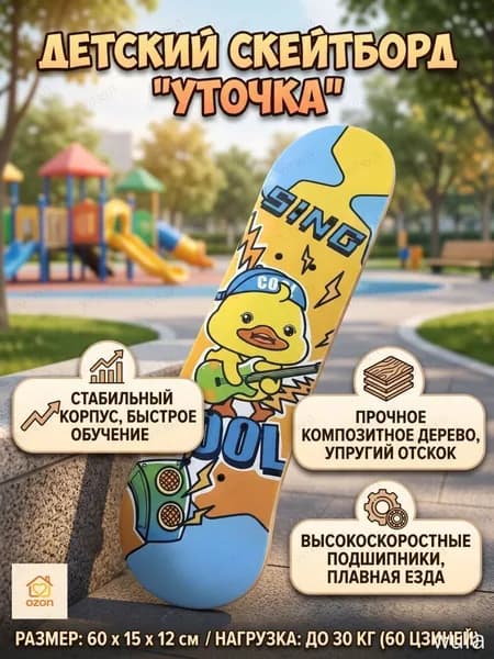 Скейтборд 60 х 15см