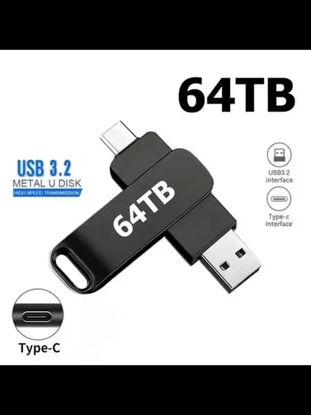 USB 3.2 флешка 64ТБ, черный