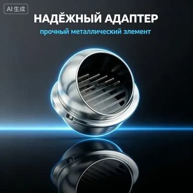 Выход стенной SBW-100 (Нерж. сталь + сетка)