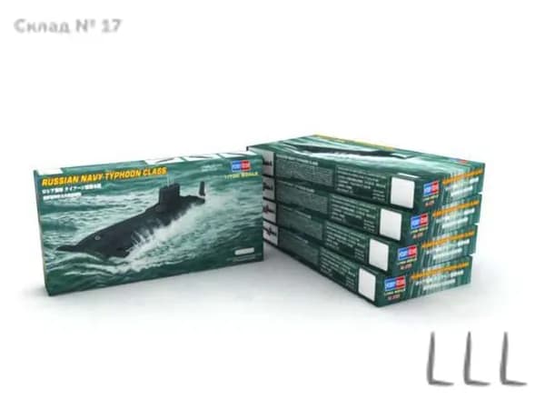 Hobbyboss 87019 1:700 Подводная лодка класса "Тайфун" ВМФ Россиисборная модель корабля