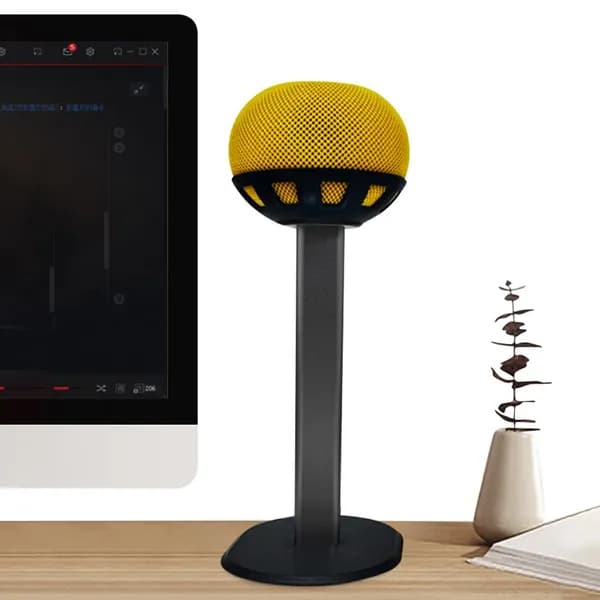 Подставка для колонок HomePod mini и HomePod 2 из алюминиевого сплава и ABS-пластика, чёрная, устойчивая с антискользящим основанием