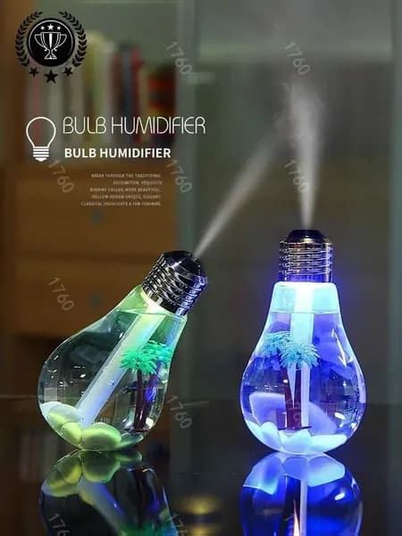 Увлажнитель воздуха sku-18631.七彩灯泡喷雾加湿器 金s45 银s44, золотой