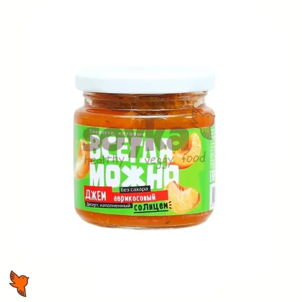 Джем абрикосовый без сахара Всегда Можно, 200г