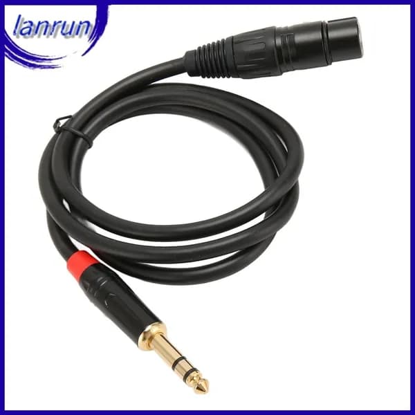 Кабель XLR Female to TRS 1м, высококачественный, для звукозаписи и живых выступлений