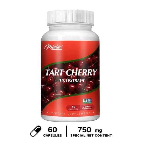 Биологически активная добавка Pslalae Tart Cherry Capsules содержит антиоксиданты, которые помогают снизить уровень мочевой кислоты как у мужчин, так и у женщин, способствуя здоровью мышц и суставов.