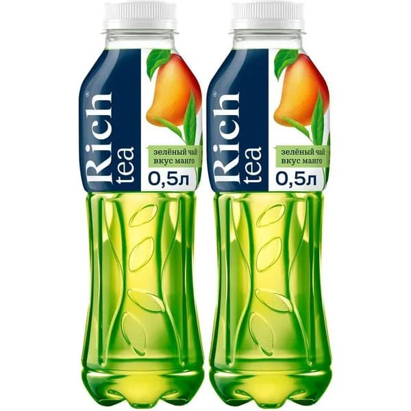 Холодный чай Rich зеленый с манго 500 мл, набор: 2 штуки