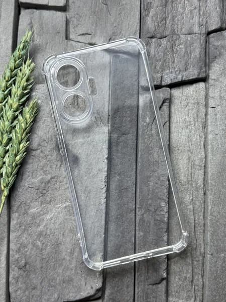 Чехол для Xiaomi Poco F7 ( Поко Ф7 ) противоударный / с защитой камеры / прозрачный