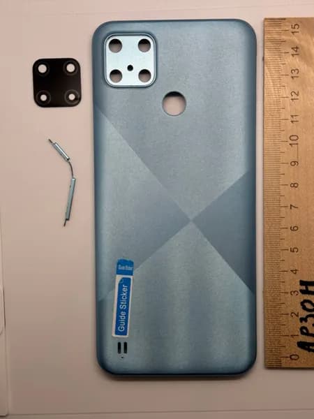 Задняя крышка для Realme C21Y (RMX3263) Водяной синий Water Blue