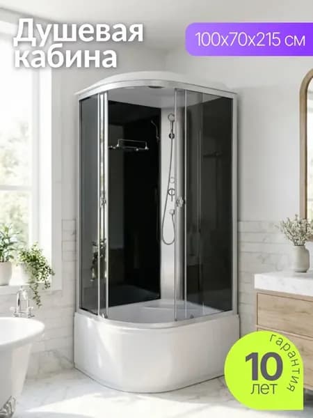 Душевая кабина 100х70 с поддоном угловая