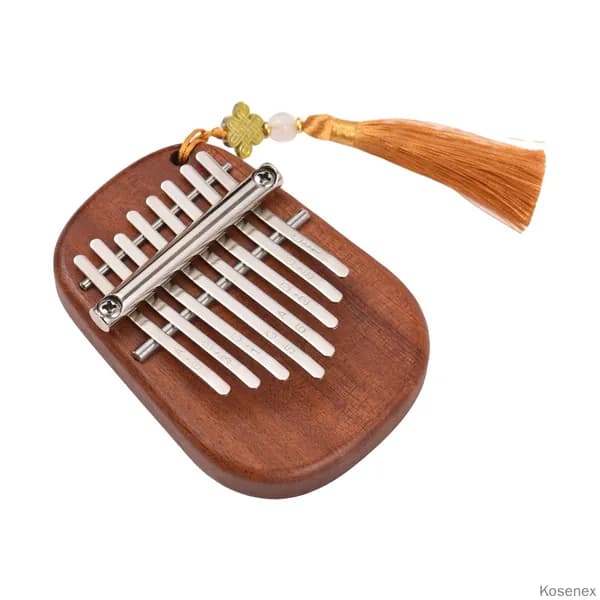 Портативное восьмиклавишное пальцевое пианино калимба из сапеле с натяжным молотком розового фиолетового или коричневого цвета