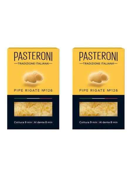 Pasteroni Макароны Пипе Ригате №126, 400 г, 2 шт