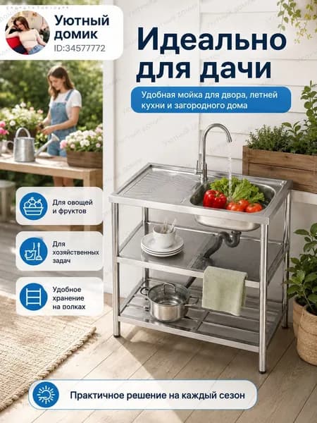 Садовая кухня,80х45х80см