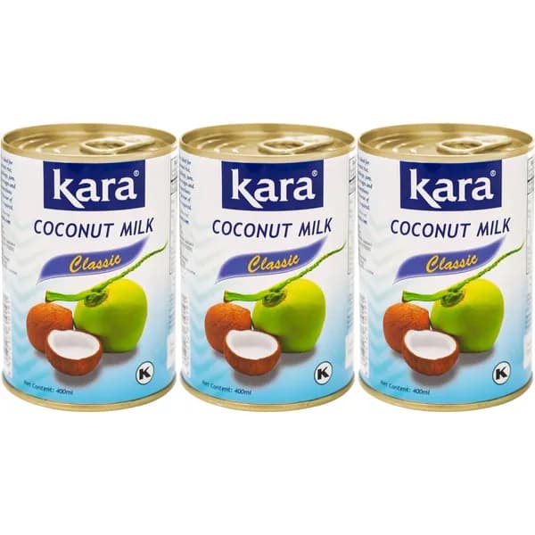 Растительный напиток кокосовый Kara Classic 17% 0,4 л, набор: 3 штуки