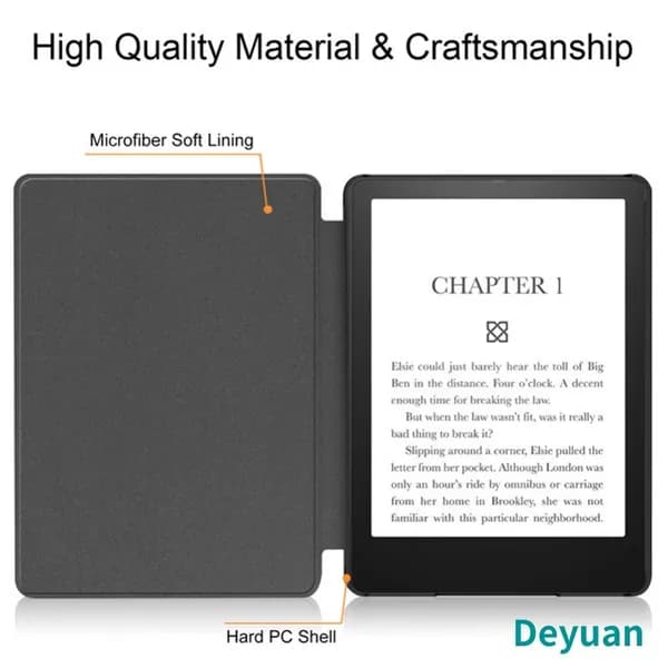 Чехол для Kindle Paperwhite 5-го поколения 2021 года с функцией подставки и защитой экрана, цвет темно-синий