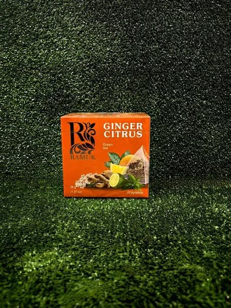 Чай RAMUK зеленый GINGER CITRUS Цитрусовый имбирь.