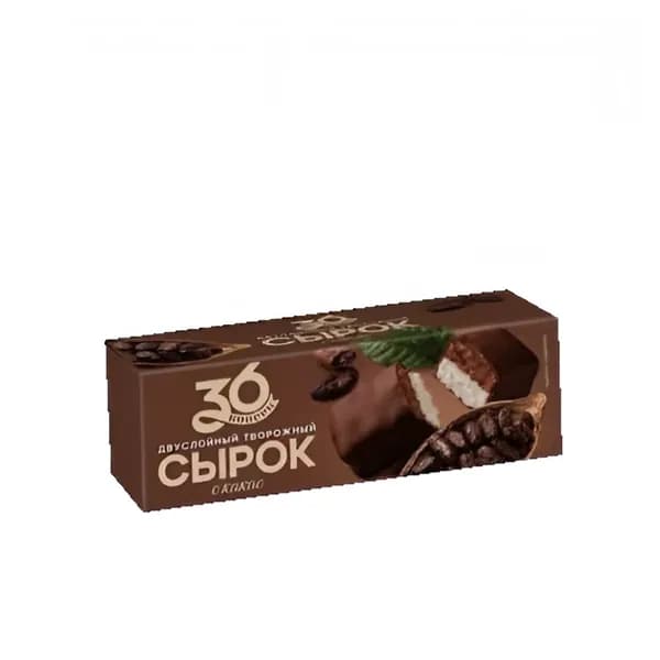 Сырок творожный с какао глазированный, 40 г, 36 копеек