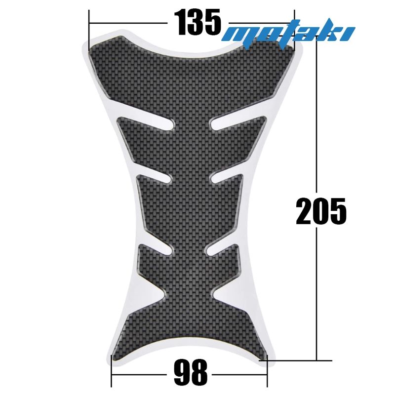 Накладка на бензобак CARBON BIG (наклейка бака 205 х 135 мм)