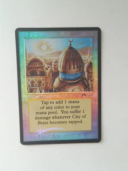 Портативные карты MTG Настройка и прокси высококачественной фольги Город Брасс