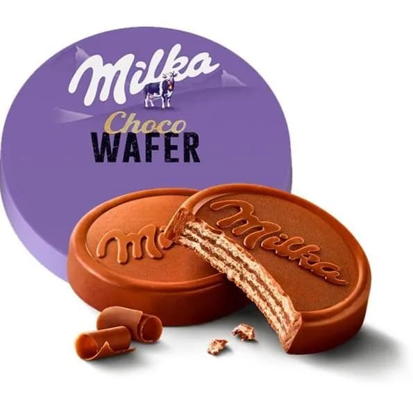 Вафли Milka с начинкой какао покрытые молочным шоколадом, 30 г