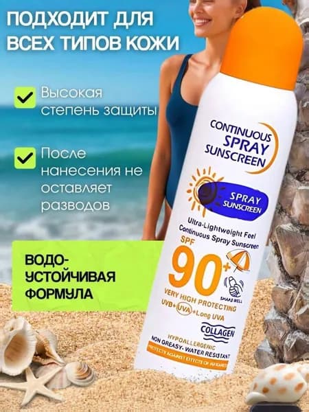 Солнцезащитный спрей для лица и тела spf