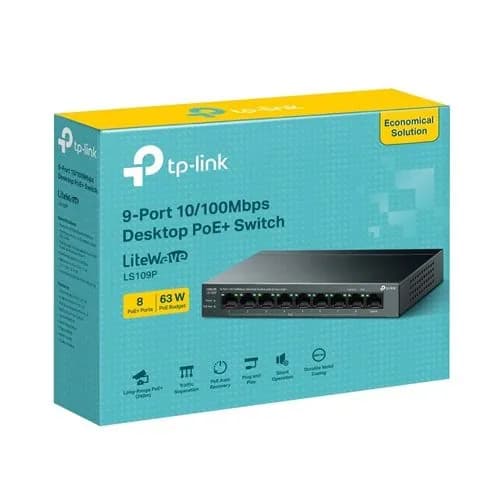 TP-Link LS109P 9-портовый 10/100 POE-коммутатор