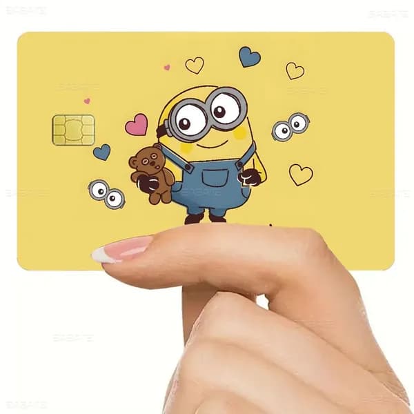 Милый мультфильм аниме Minions Card Stickers Наклейка для банковской карты