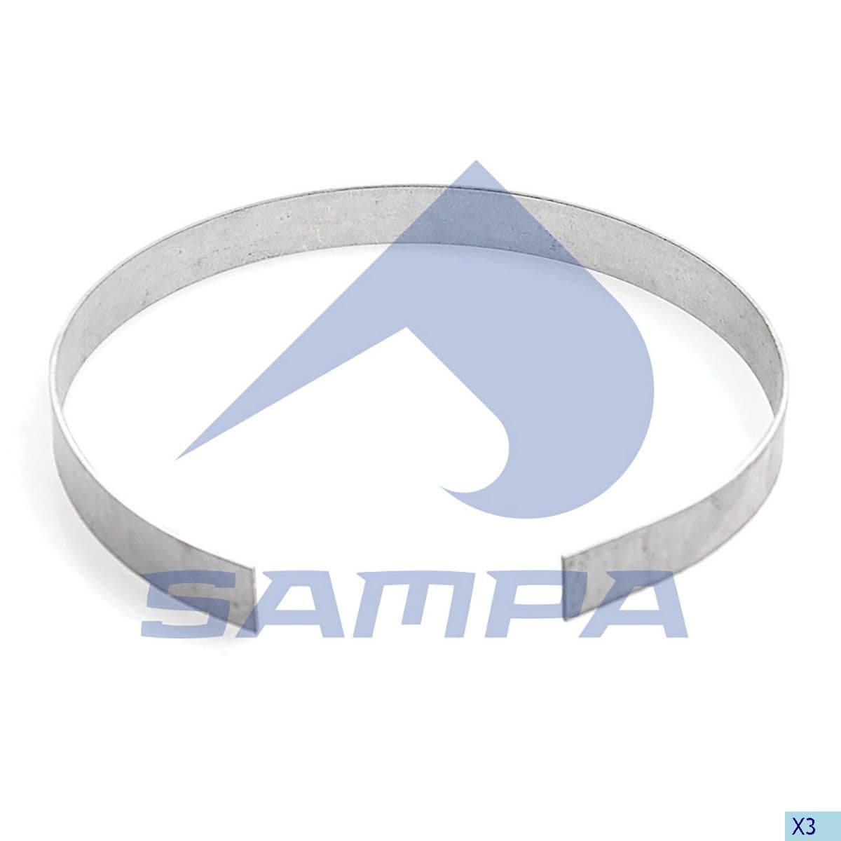 Кольцо хомута выхлопной трубы Volvo FH12/16 031.149 SAMPA
