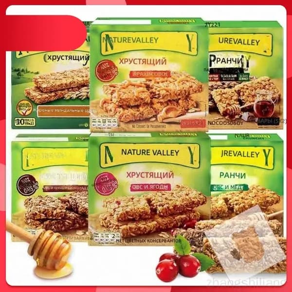 Хрустящие овсяные батончики Nature Valley, ассорти вкусов, 210 г