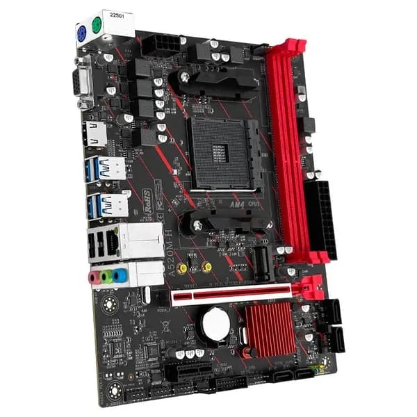 AM4 материнская плата JGINYUE (A520M-H) 2x DDR4-3200Мгц, mATX