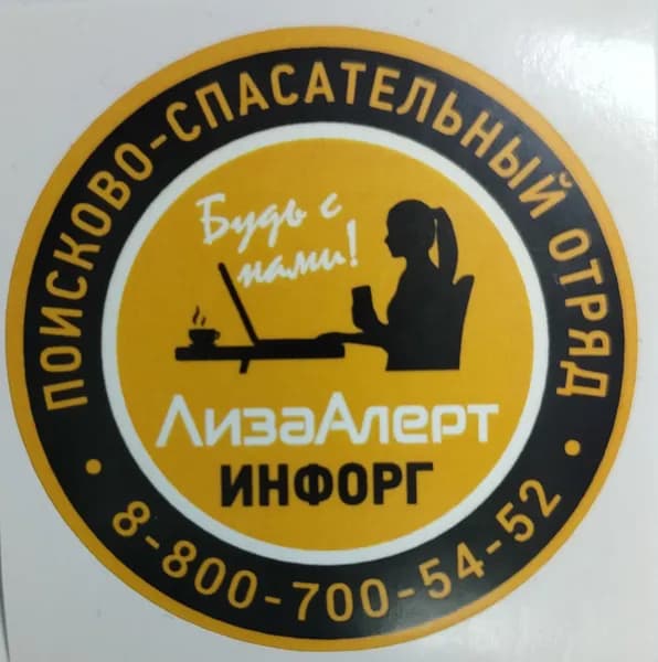 Наклейка/стикер ИНФОРГ ЛизаАлерт 5х5 см