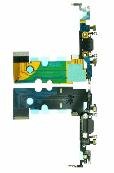 Шлейф для iPhone 8 с разъемом заряд черный