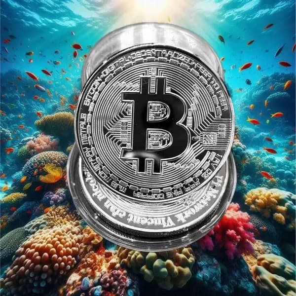 Сувенирная монета Bitcoin 4002