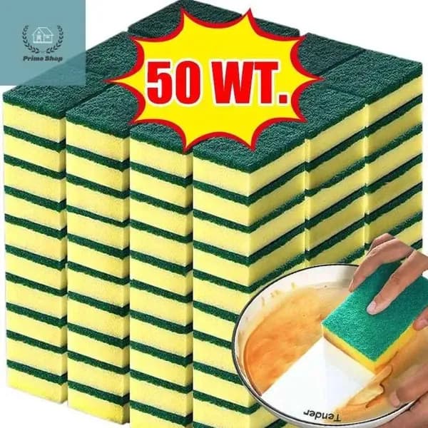 Губка для мытья посуды, губка для чистки посуды, 50 губок.